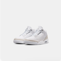 White Mid-Top Sneakers with Light Grey Textured Trim