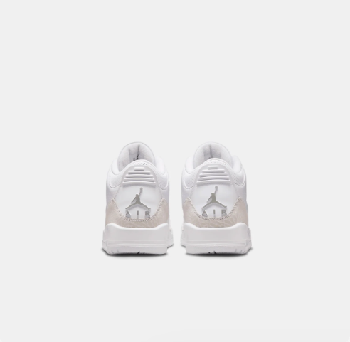 White Mid-Top Sneakers with Light Grey Textured Trim