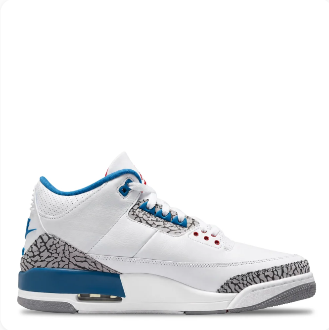 White & Blue Mid-Top Sneakers with Elephant Print