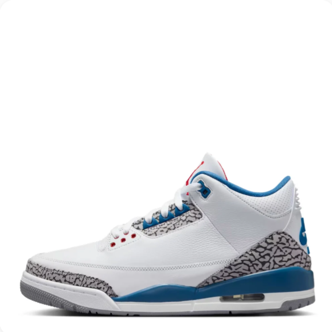 White & Blue Mid-Top Sneakers with Elephant Print