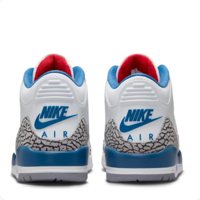 White & Blue Mid-Top Sneakers with Elephant Print