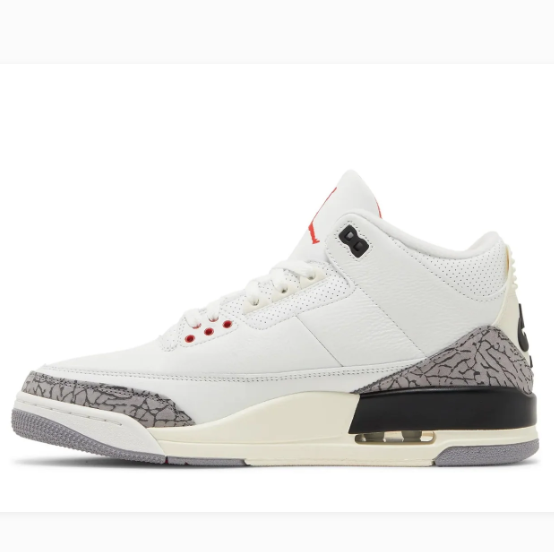 White Mid-Top Sneakers with Elephant Print & Black Trim