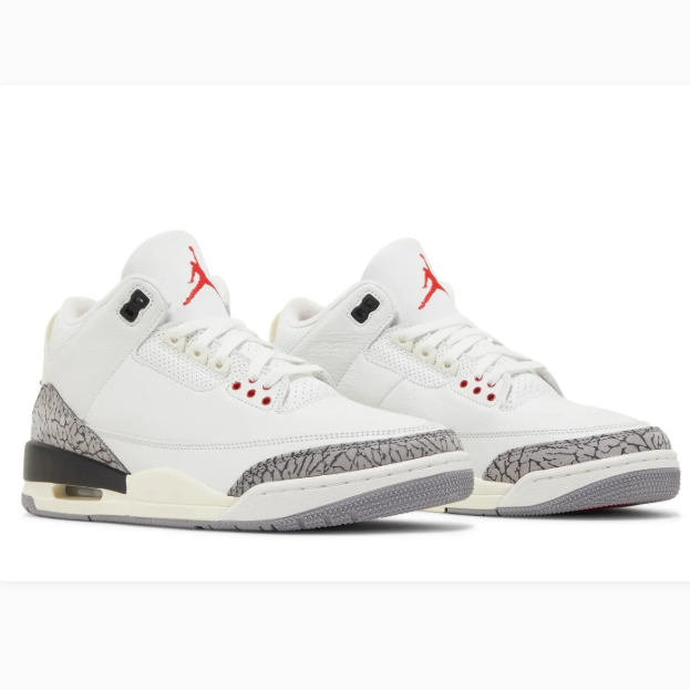 White Mid-Top Sneakers with Elephant Print & Black Trim