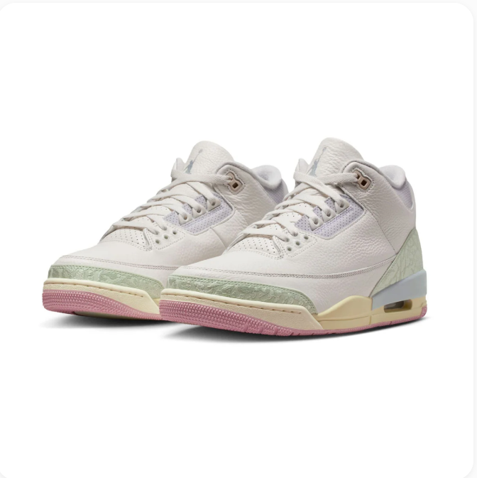 Off-White Mid-Top Sneakers with Pastel Color Accents