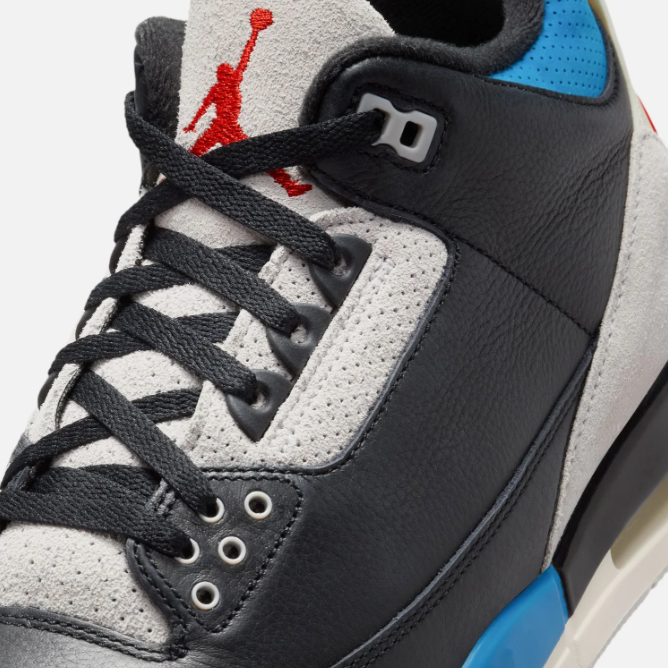 Black & Grey Sneakers with Blue Accents