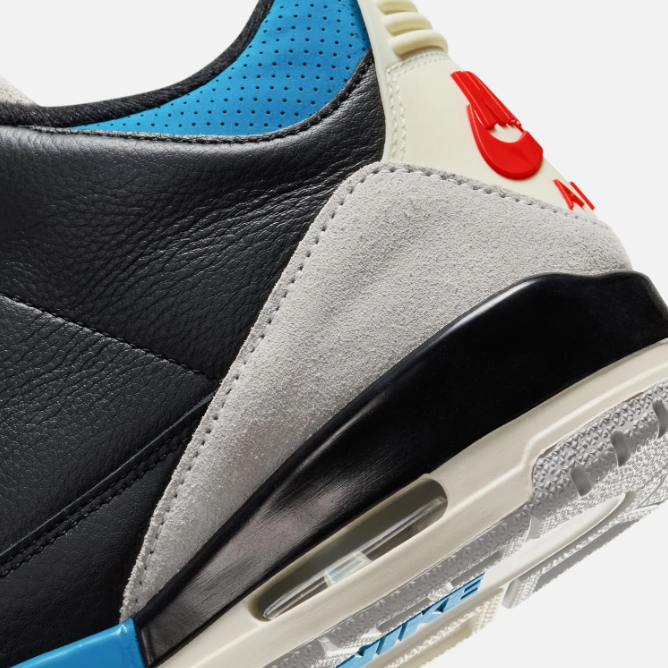 Black & Grey Sneakers with Blue Accents