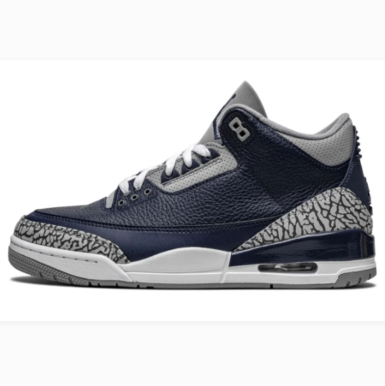 Navy & Grey Sneakers with Elephant-Print Overlays