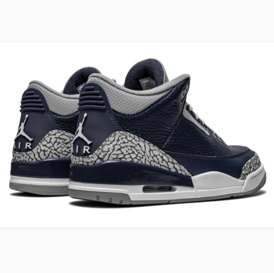 Navy & Grey Sneakers with Elephant-Print Overlays