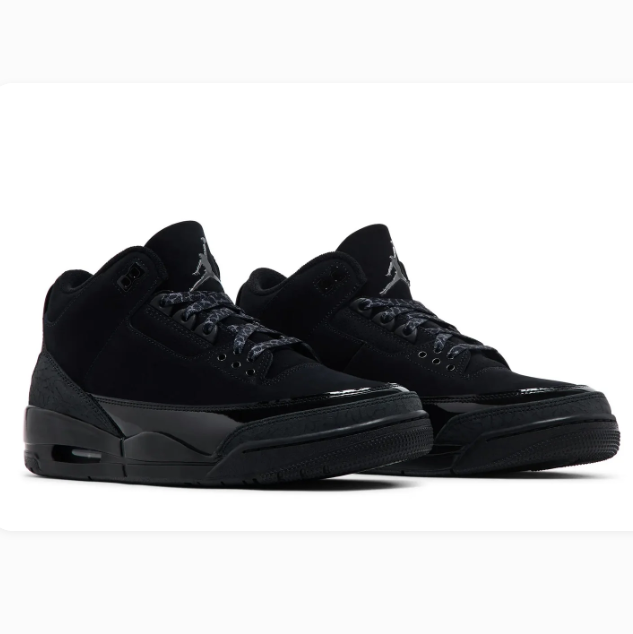All-Black Sneakers with Glossy Overlays