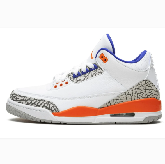 White Sneakers with Orange & Blue Accents