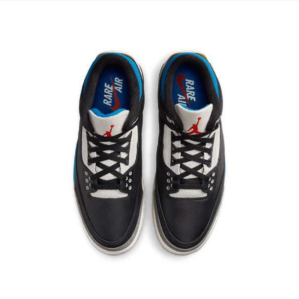 Black & Grey Sneakers with Bright Blue Accents
