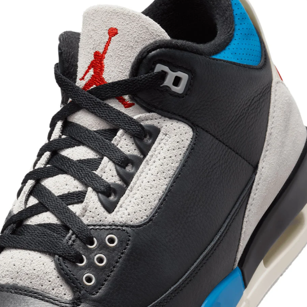 Black & Grey Sneakers with Bright Blue Accents