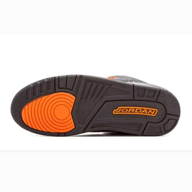Charcoal Grey Sneakers with Orange Accents
