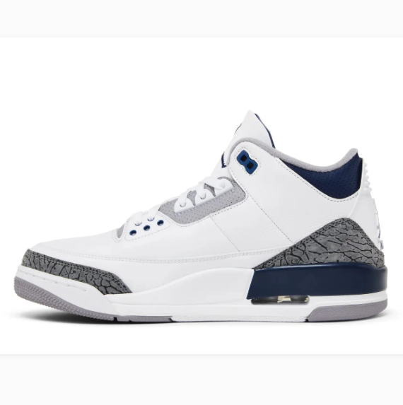 White & Navy Sneakers with Elephant-Print Overlays