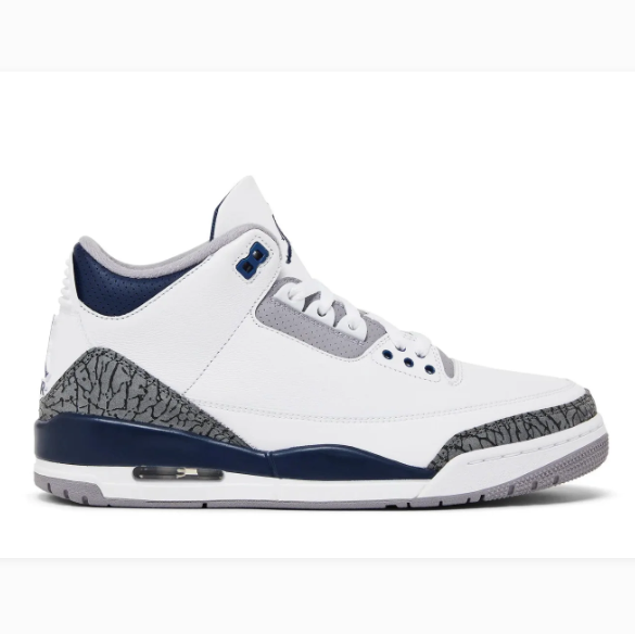White & Navy Sneakers with Elephant-Print Overlays
