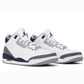 White & Navy Sneakers with Elephant-Print Overlays