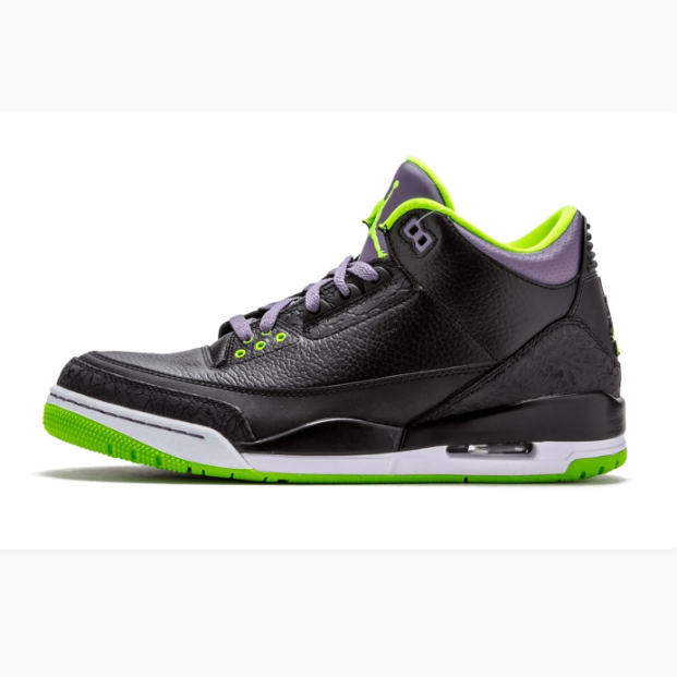 Black Sneakers with Lime Green & Purple Accents