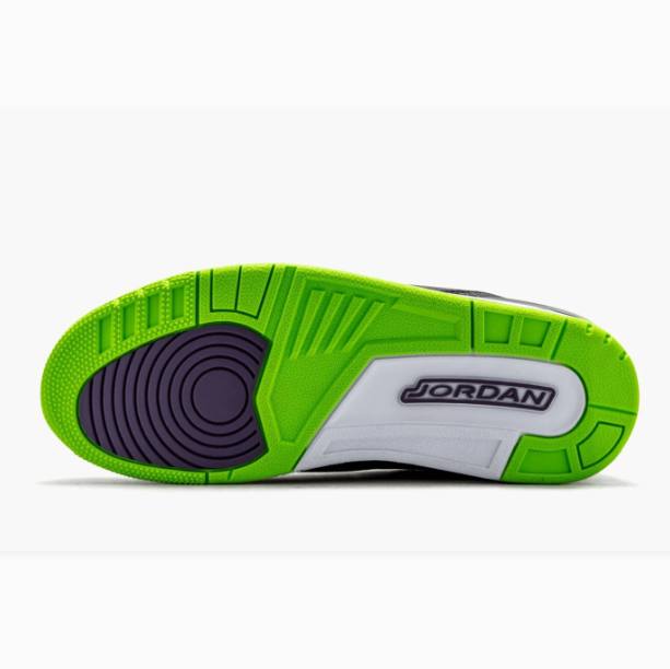 Black Sneakers with Lime Green & Purple Accents
