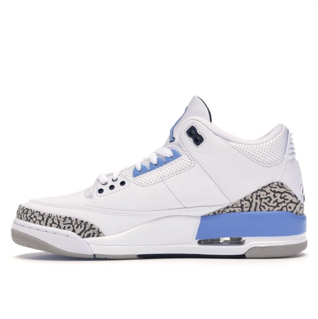 White & Light Blue Sneakers with Elephant-Print Overlays
