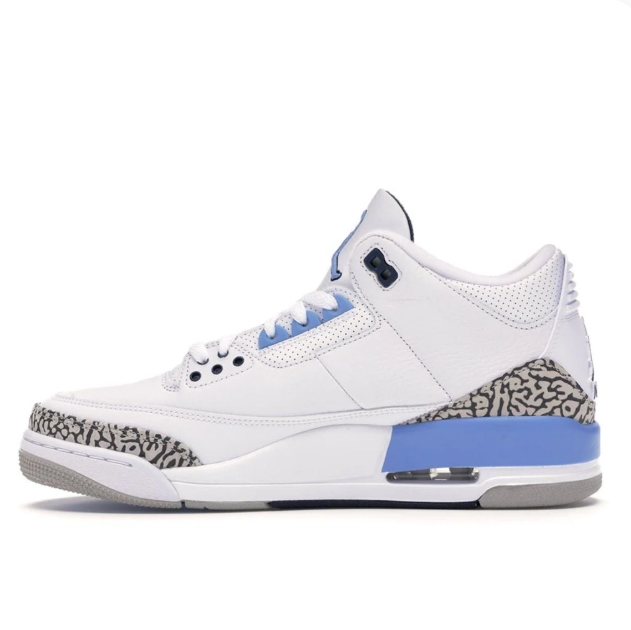 White & Light Blue Sneakers with Elephant-Print Overlays