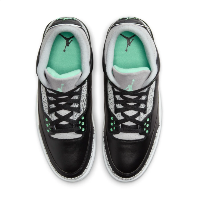 Black & Mint Sneakers with Elephant-Print Overlays