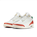 White Sneakers with Red, Green & Gold Accents