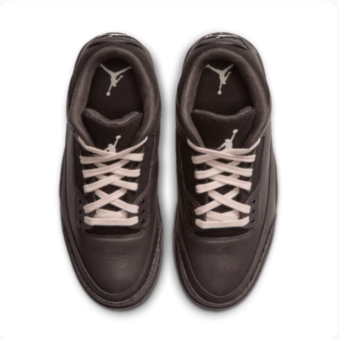 Dark Brown Sneakers with Cream Laces & Elephant-Print Overlays
