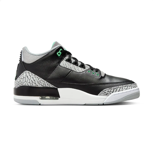 Black & Grey Sneakers with Mint Accents & Elephant-Print Overlays