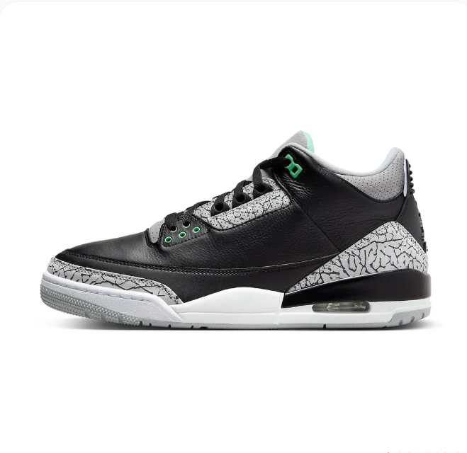 Black & Grey Sneakers with Mint Accents & Elephant-Print Overlays