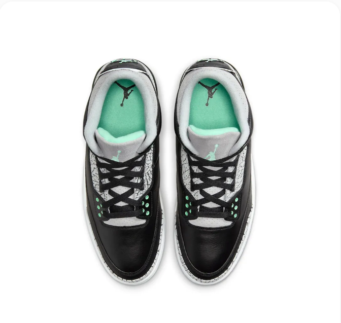 Black & Grey Sneakers with Mint Accents & Elephant-Print Overlays