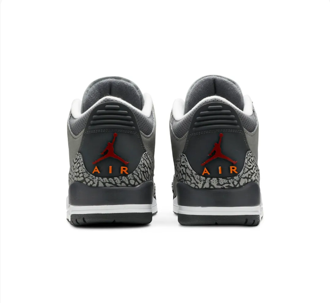Grey Sneakers with Elephant-Print Overlays & Orange Accents