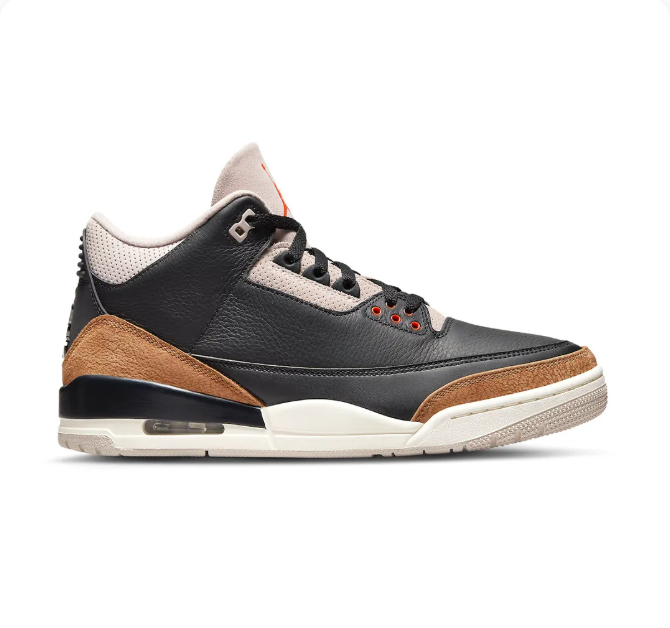 Black & Tan Sneakers with Orange Accents