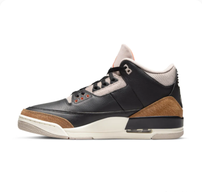 Black & Tan Sneakers with Orange Accents