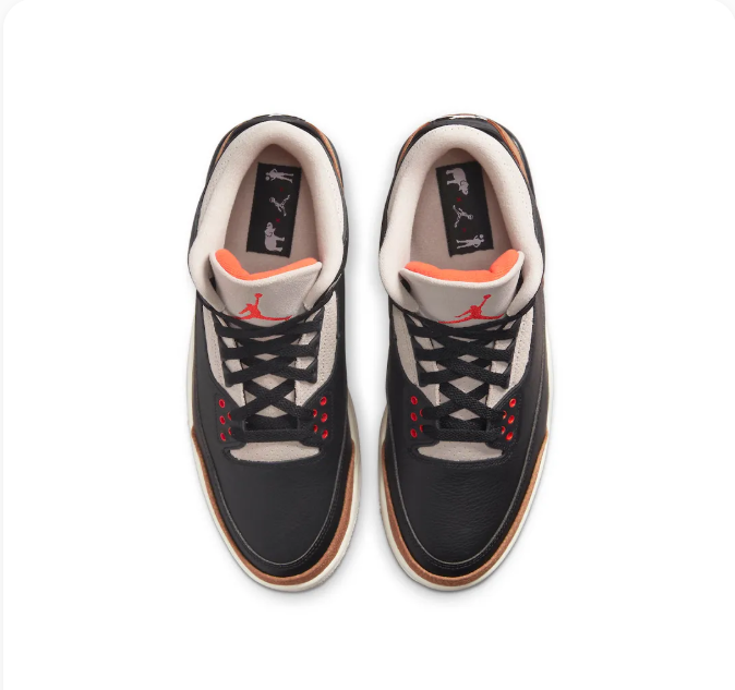 Black & Tan Sneakers with Orange Accents