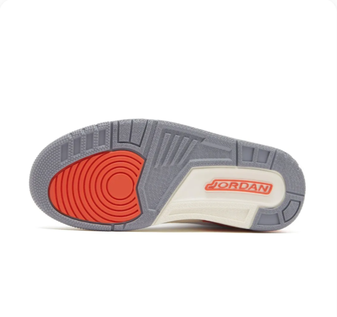 White & Orange Sneakers with Grey Elephant-Print Overlays