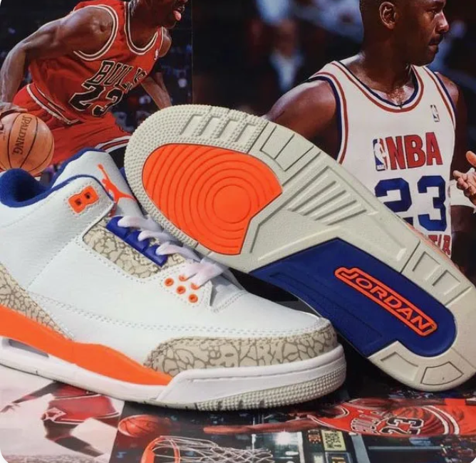 White Sneakers with Orange & Blue Accents and Elephant-Print Overlays