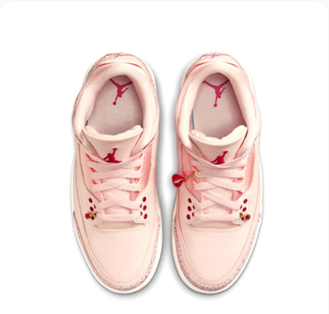 Blush Pink Sneakers with Elephant-Print Overlays & Red Accents