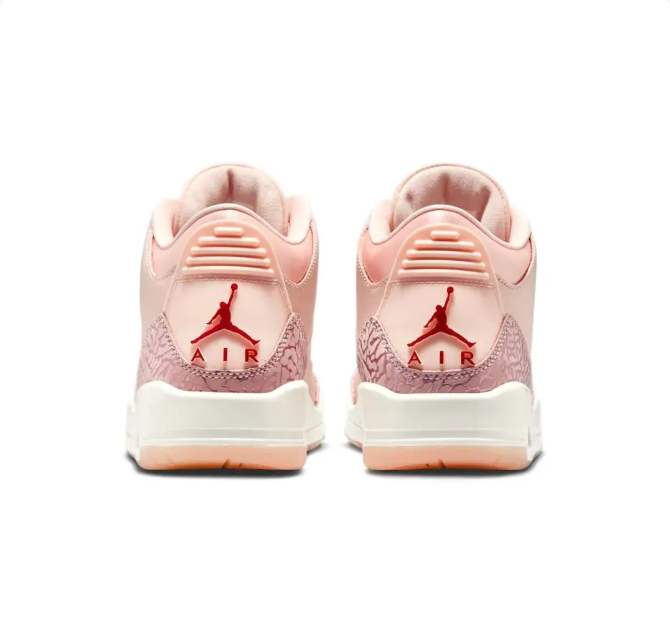 Blush Pink Sneakers with Elephant-Print Overlays & Red Accents
