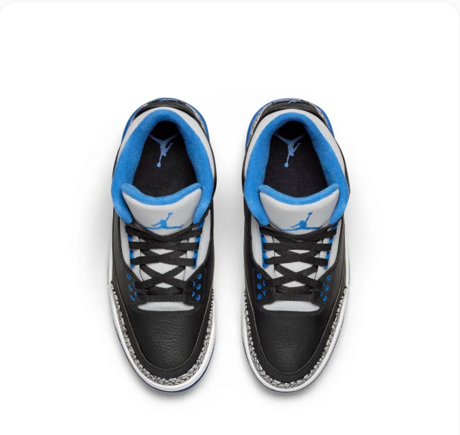 Black & Blue Sneakers with Grey Elephant-Print Overlays