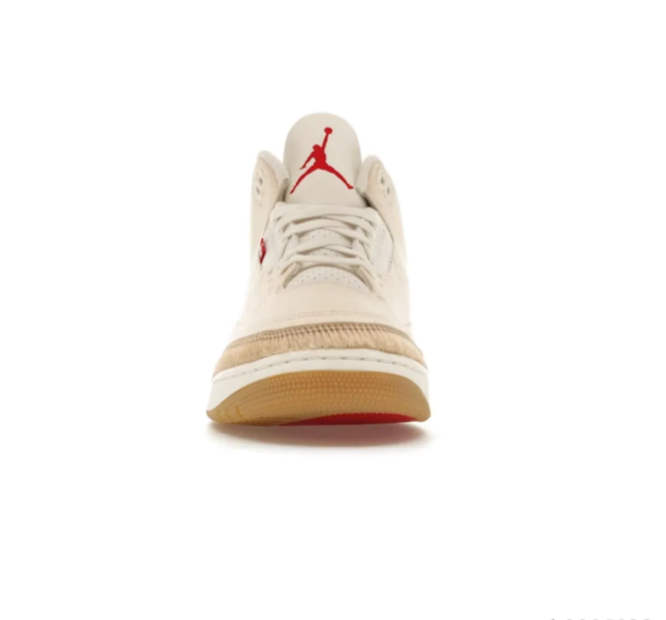 Cream & Tan Sneakers with Red Heel Tabs & Gum Soles