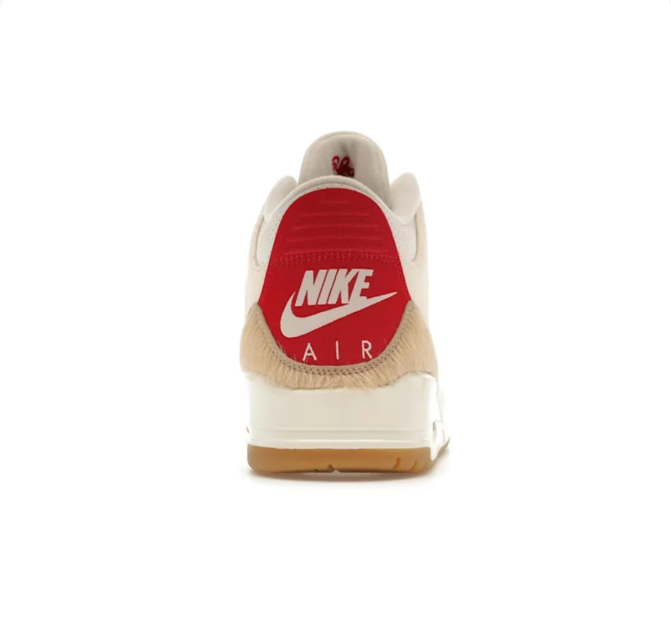 Cream & Tan Sneakers with Red Heel Tabs & Gum Soles