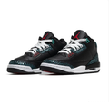 Black & Teal Sneakers with Elephant-Print Overlays & Red Accents