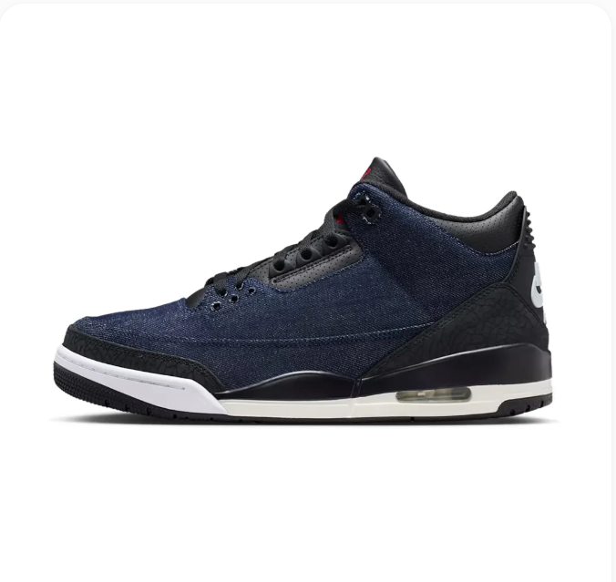 Navy & Black Sneakers with Red Accents