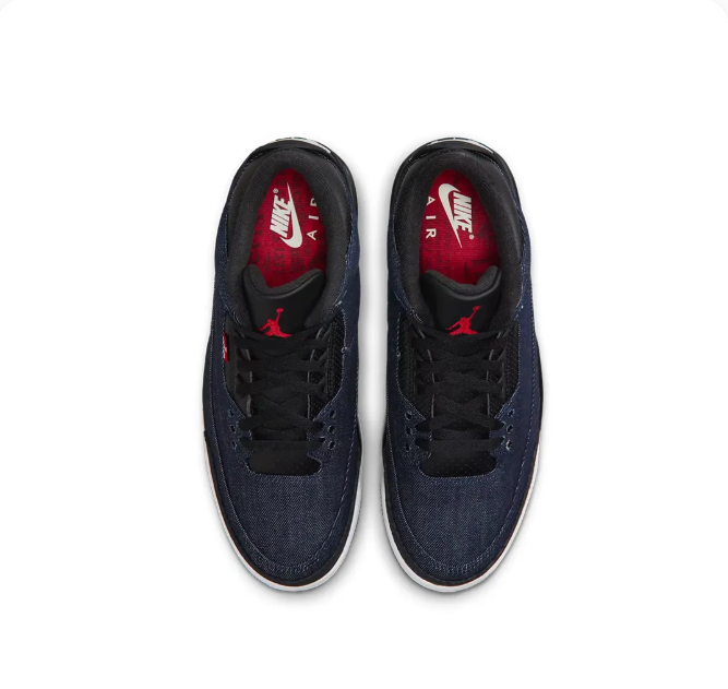 Navy & Black Sneakers with Red Accents
