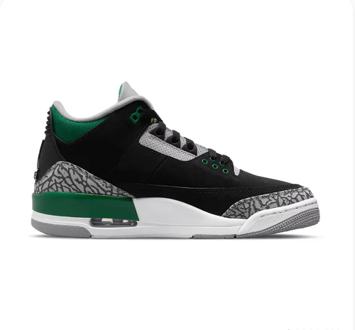 Black & Green Sneakers with Grey Elephant-Print Overlays