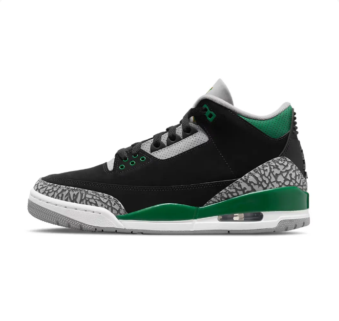 Black & Green Sneakers with Grey Elephant-Print Overlays