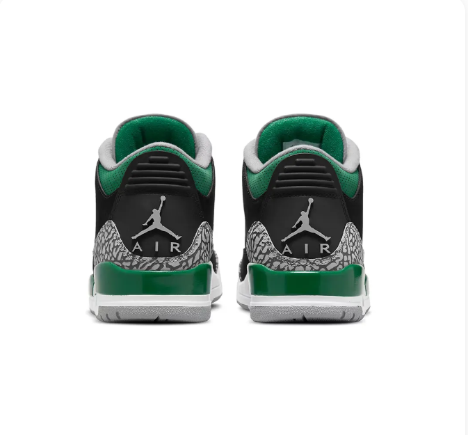 Black & Green Sneakers with Grey Elephant-Print Overlays
