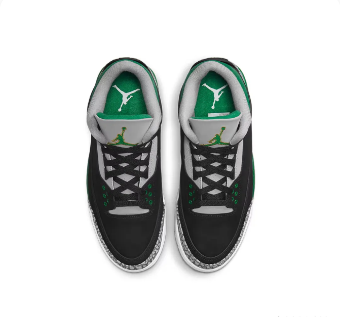 Black & Green Sneakers with Grey Elephant-Print Overlays