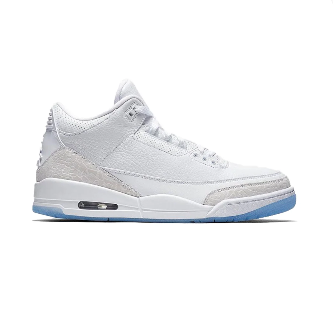 White Sneakers with Tonal Textured Overlays & Icy Blue Soles