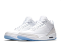 White Sneakers with Tonal Textured Overlays & Icy Blue Soles